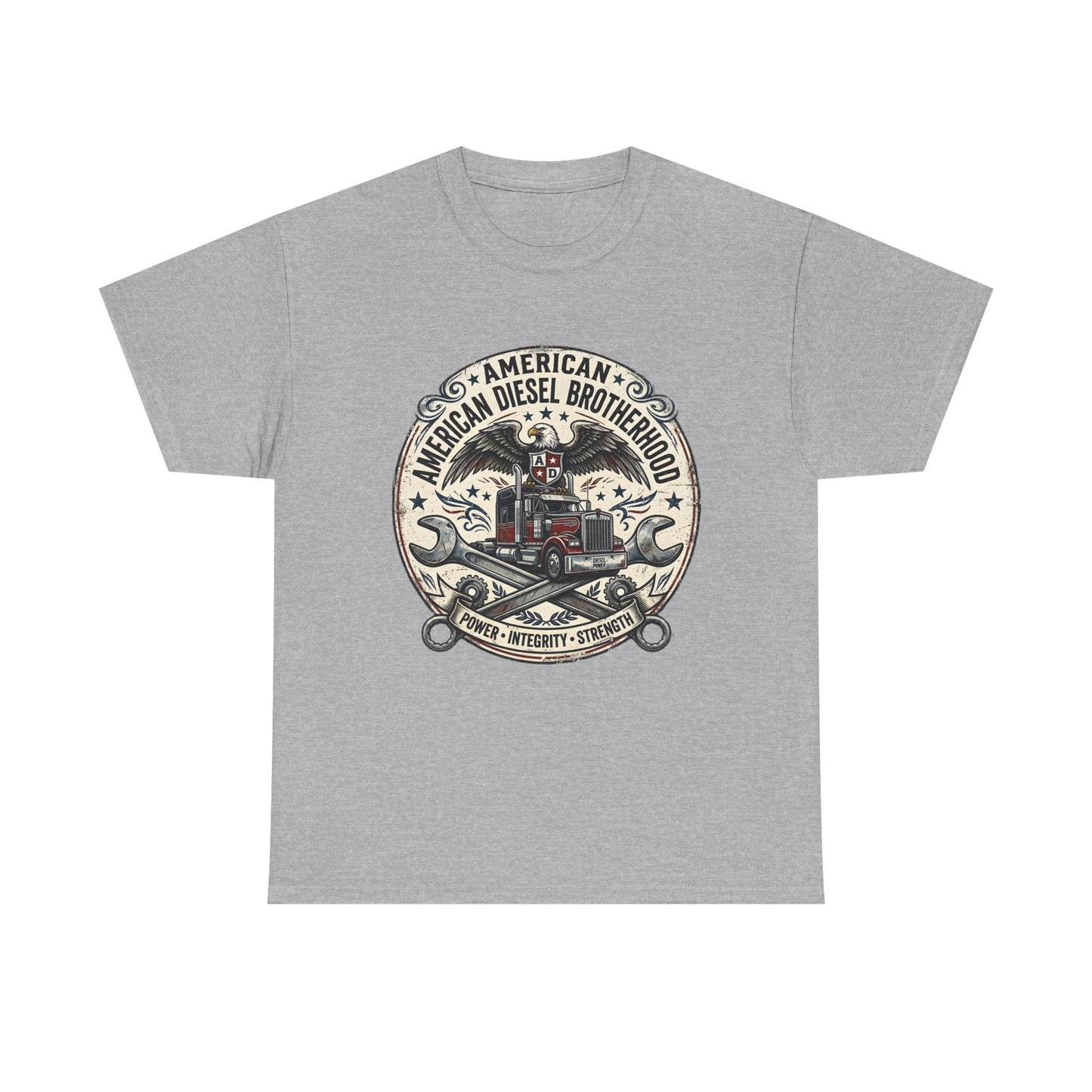 American Diesel Brotherhood T-Shirt — Vintage Trucker Mechanics Tee