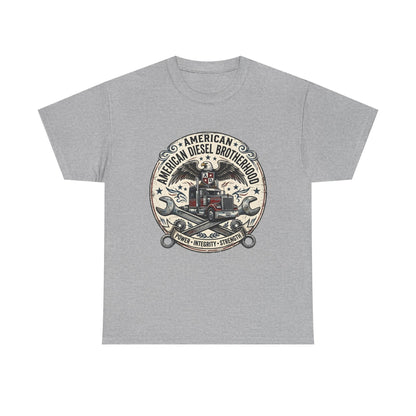 American Diesel Brotherhood T-Shirt — Vintage Trucker Mechanics Tee