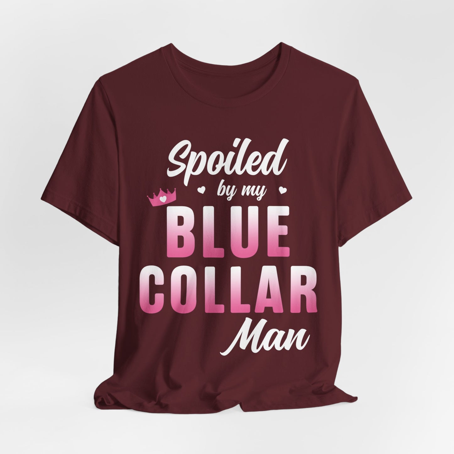 Blue Collar Tee — Pink Gradient Graphic Workwear T-Shirt