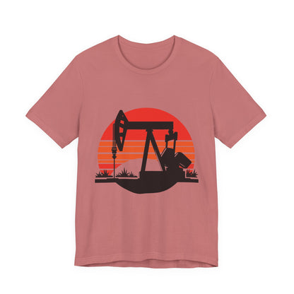 Oilfield Pumpjack Sunset T-Shirt