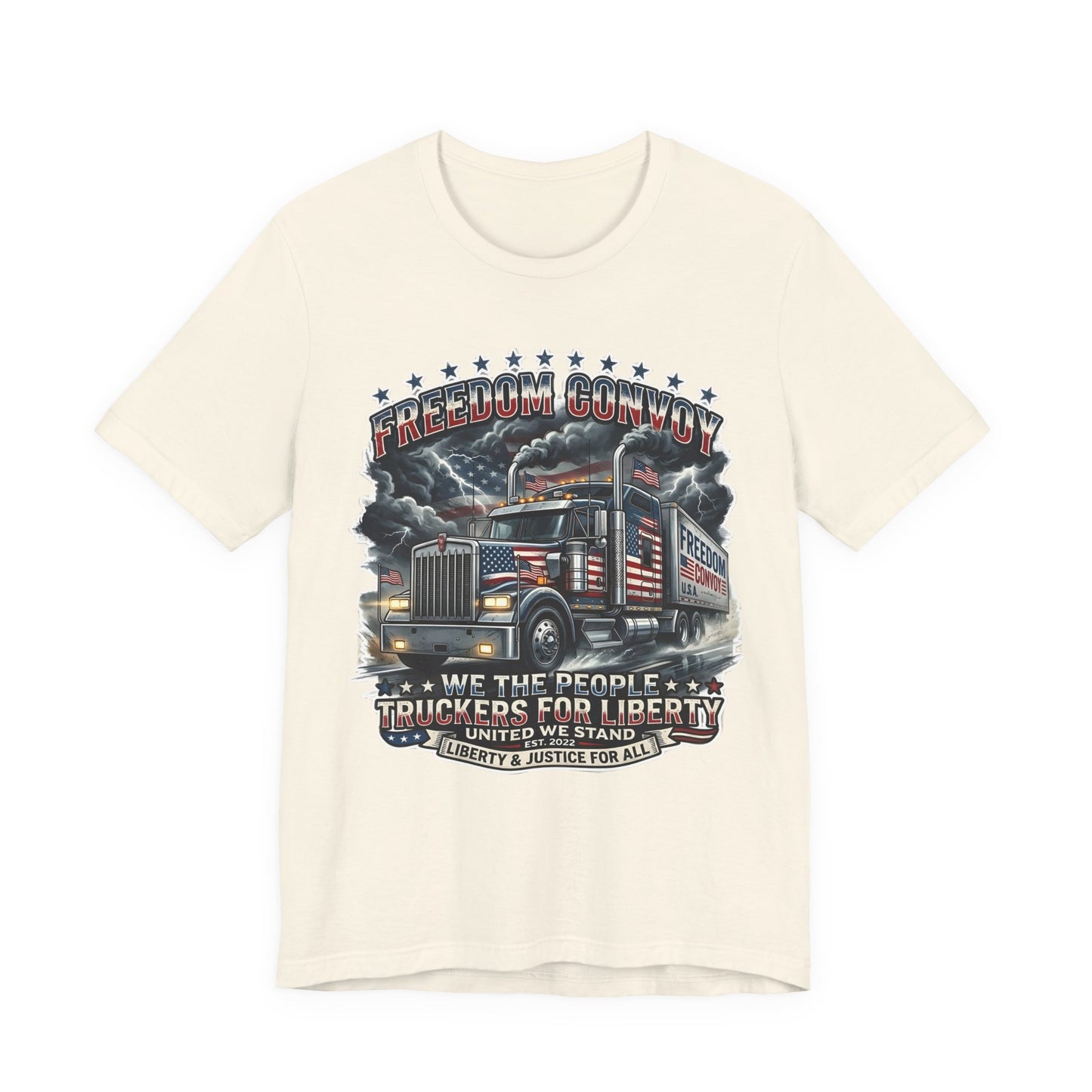 Patriotic Big Rig T-Shirt — "Freedom Convoy: We the People" Graphic Tee