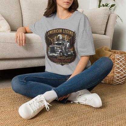 American Legend Trucking T‑Shirt — Eagle & Semi Truck Graphic