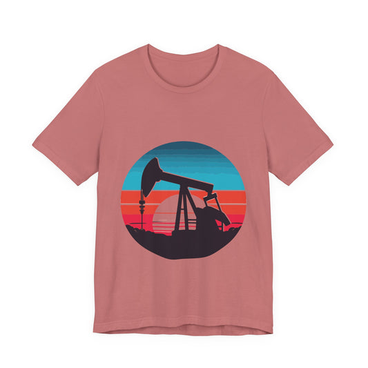 Oilfield Pumpjack Sunset T-Shirt