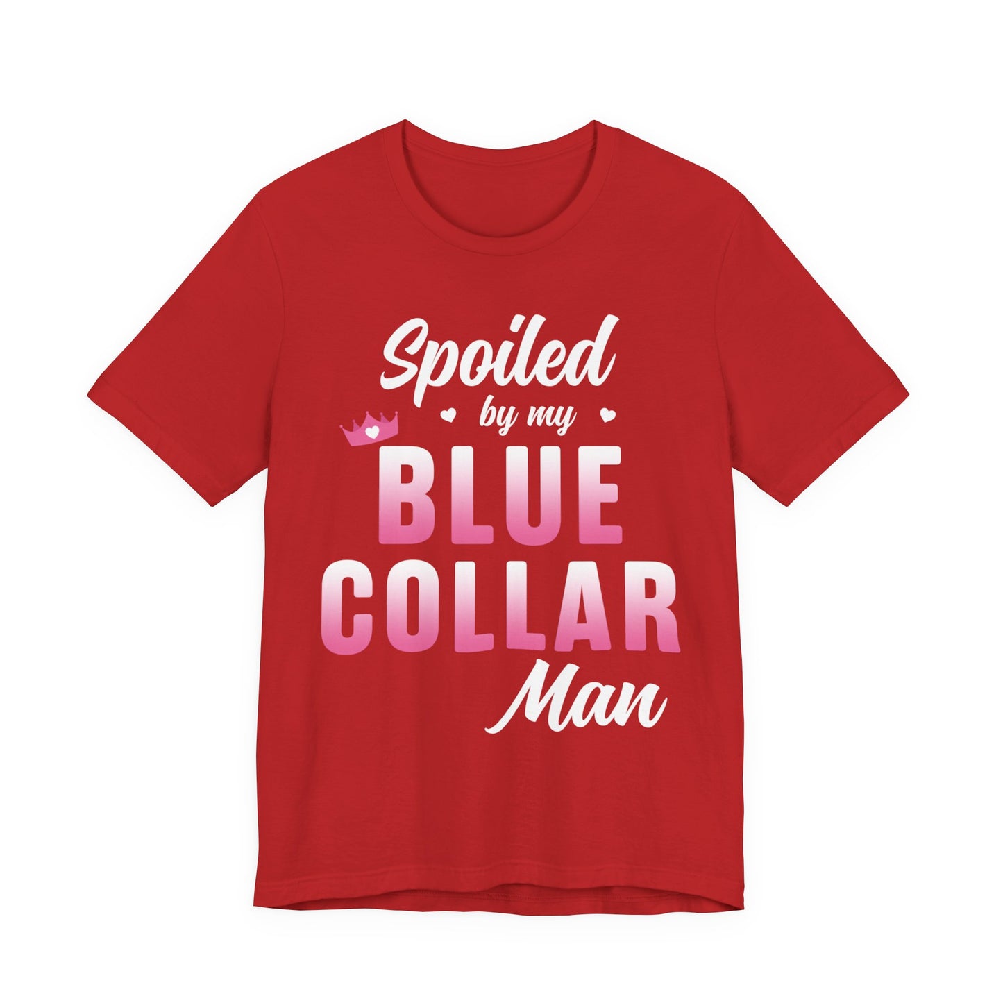 Blue Collar Tee — Pink Gradient Graphic Workwear T-Shirt
