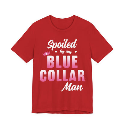 Blue Collar Tee — Pink Gradient Graphic Workwear T-Shirt