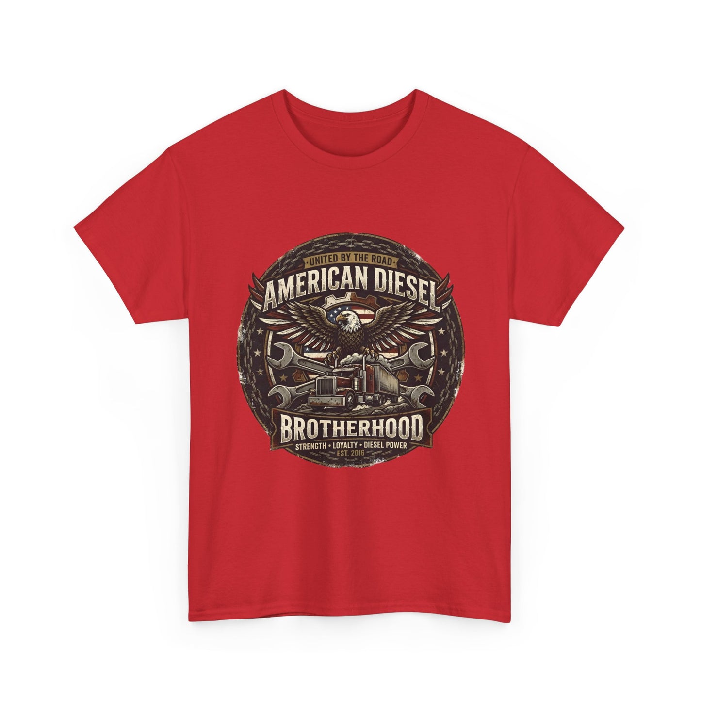 American Diesel Brotherhood T‑Shirt — Vintage Engine Mechanics Tee