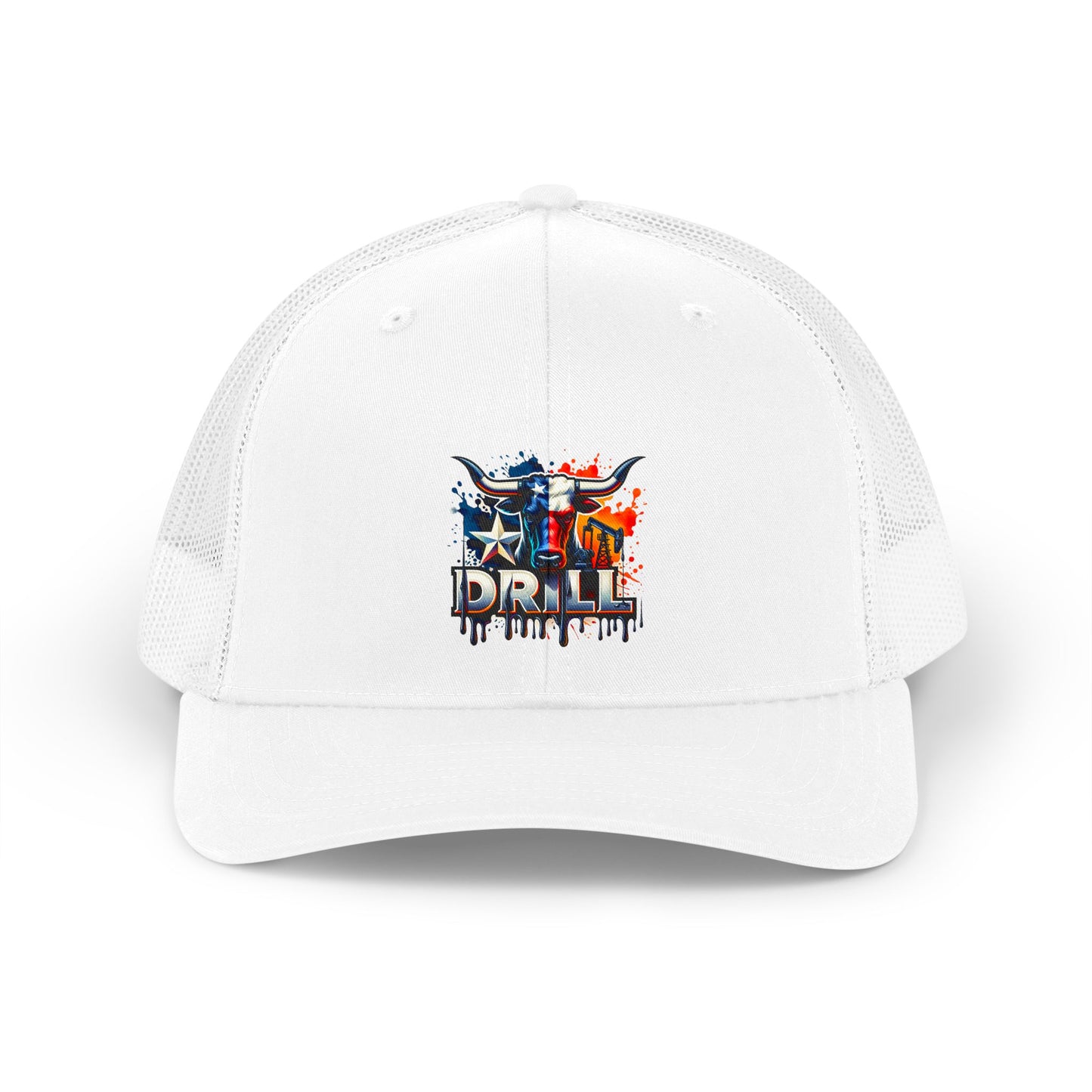 Retro Trucker Hat — American Drill Team Flag Design
