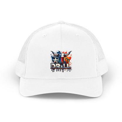 Retro Trucker Hat — American Drill Team Flag Design