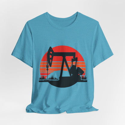 Oilfield Pumpjack Sunset T-Shirt