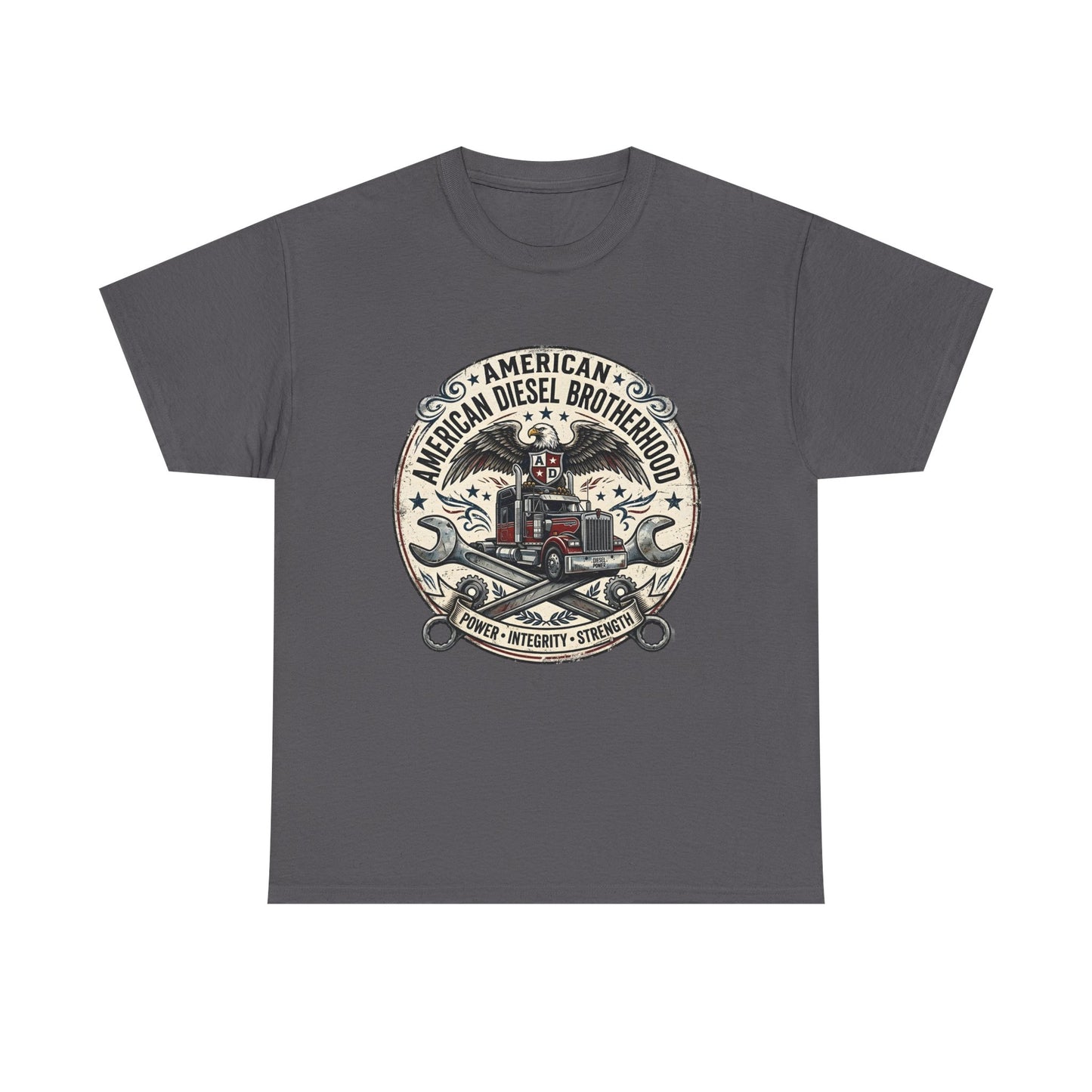 American Diesel Brotherhood T-Shirt — Vintage Trucker Mechanics Tee