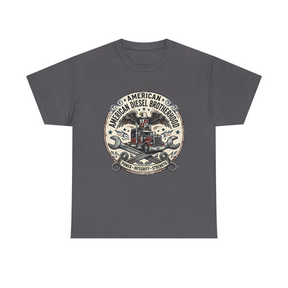 American Diesel Brotherhood T-Shirt — Vintage Trucker Mechanics Tee