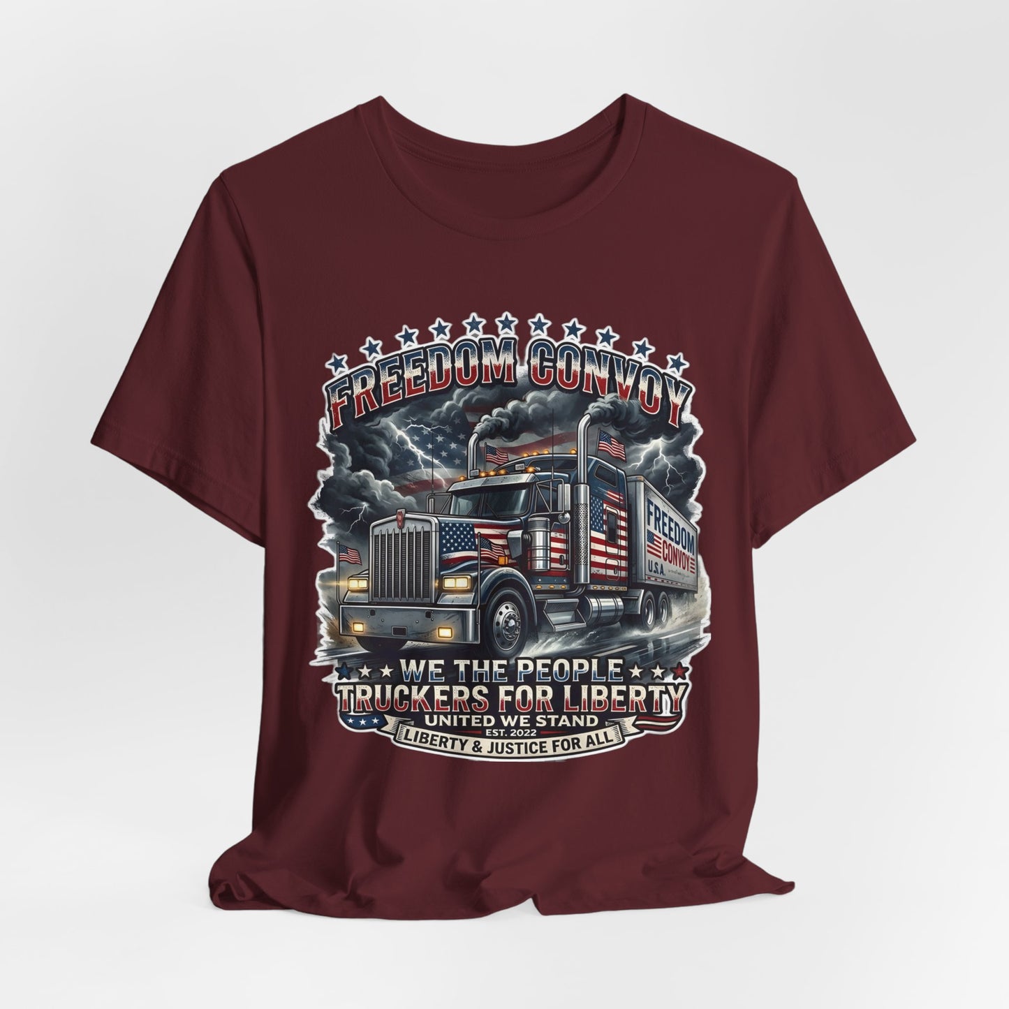 Patriotic Big Rig T-Shirt — "Freedom Convoy: We the People" Graphic Tee