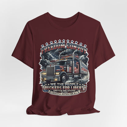 Patriotic Big Rig T-Shirt — "Freedom Convoy: We the People" Graphic Tee