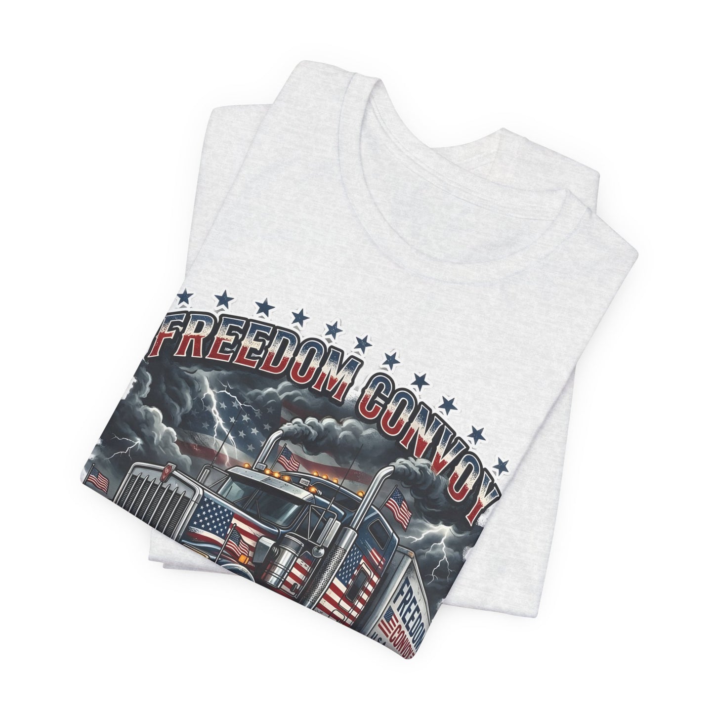 Patriotic Big Rig T-Shirt — "Freedom Convoy: We the People" Graphic Tee