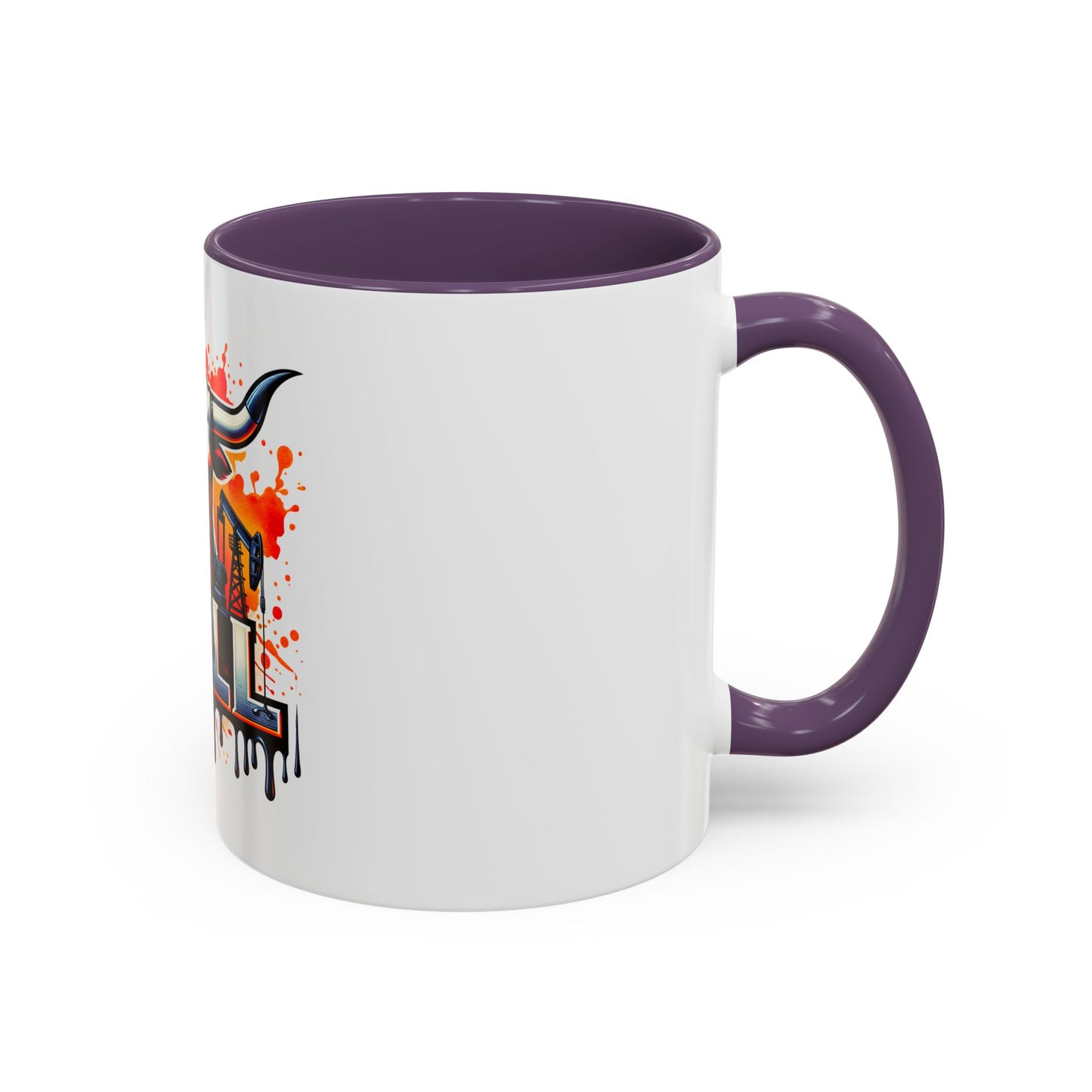 Drill Texas Bull Accent Coffee Mug – Oilfield Patriot 11/15oz