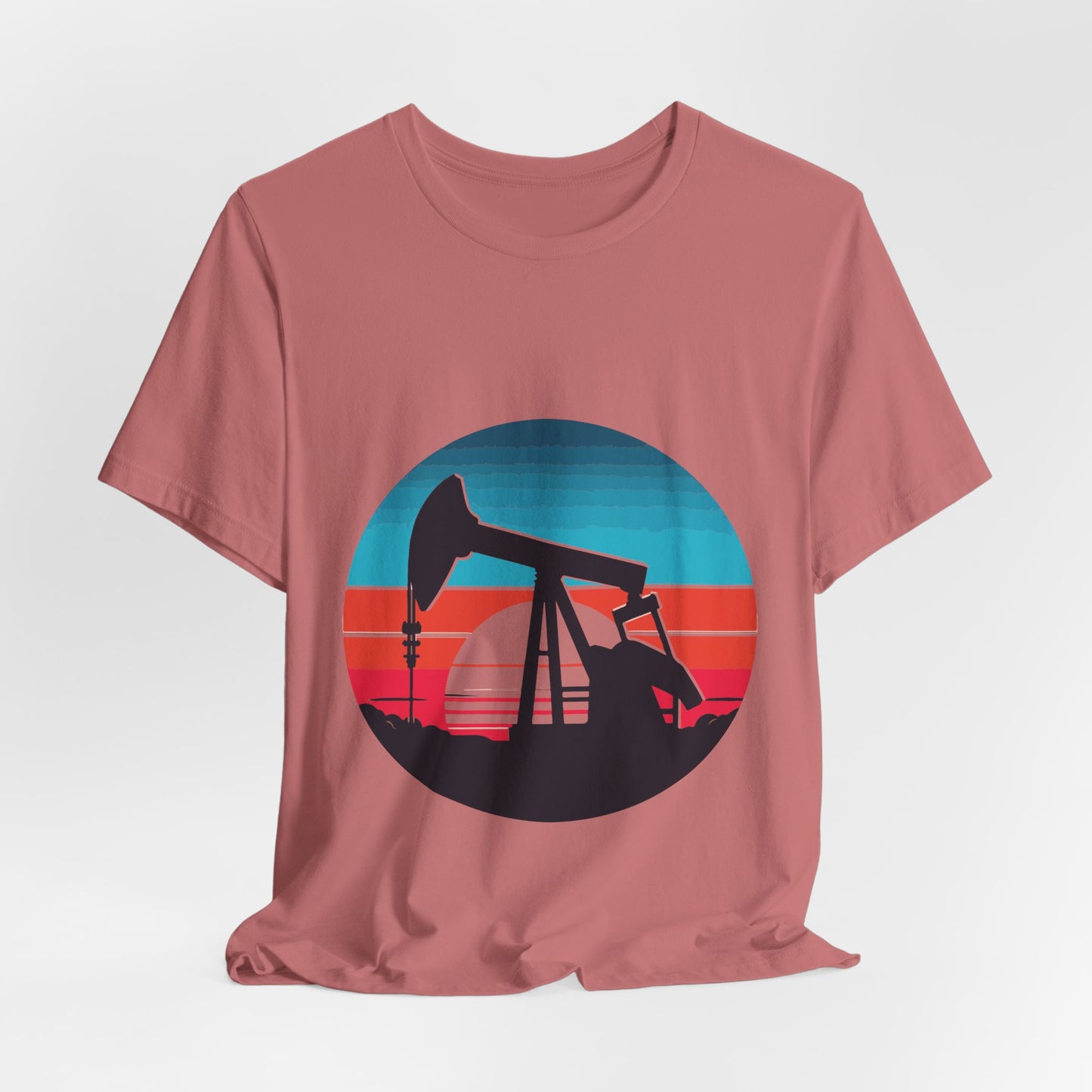 Oilfield Pumpjack Sunset T-Shirt