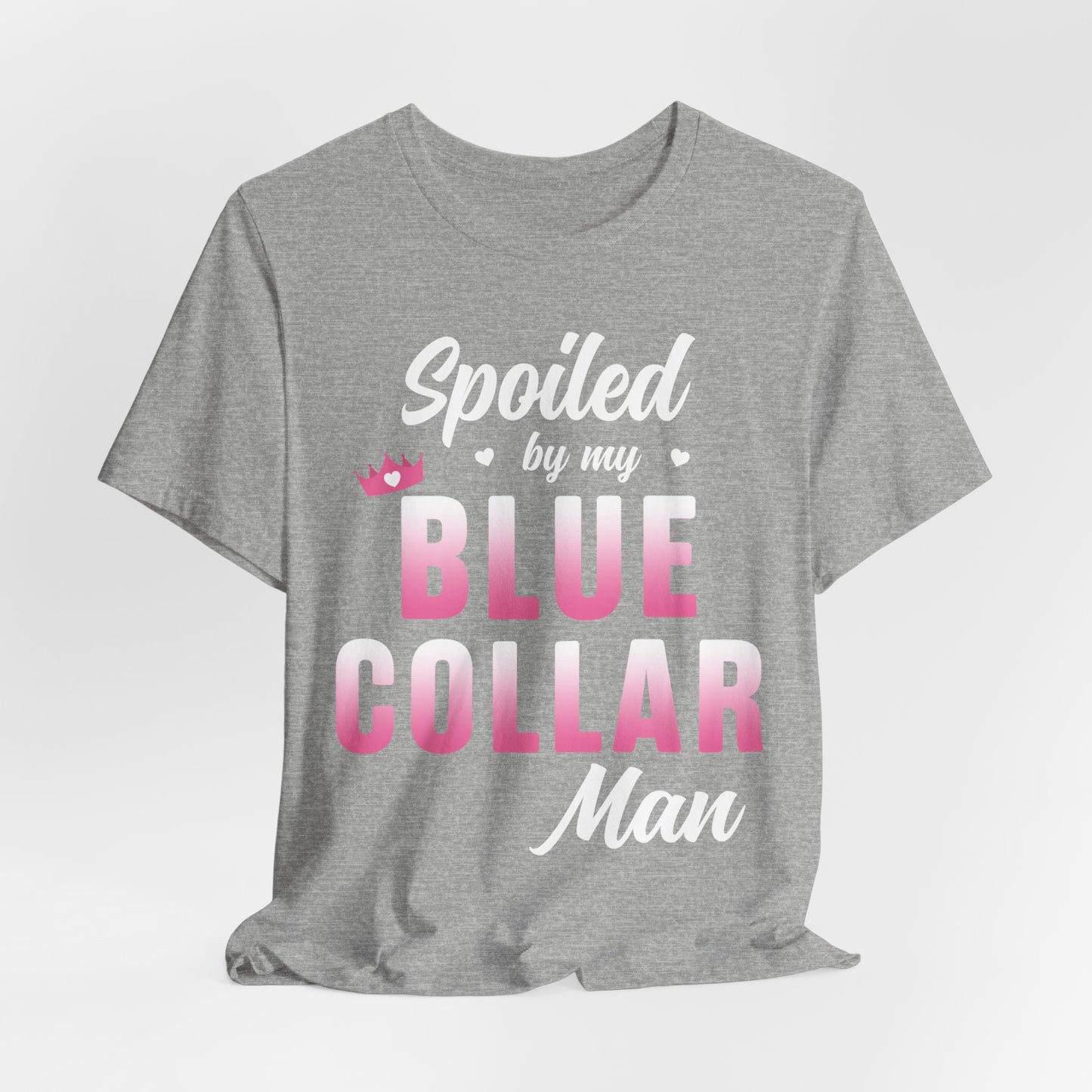 Blue Collar Tee — Pink Gradient Graphic Workwear T-Shirt