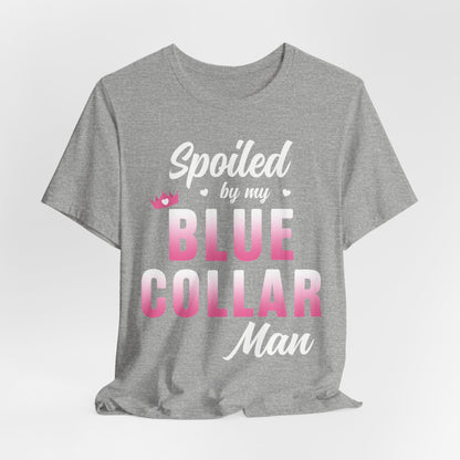 Blue Collar Tee — Pink Gradient Graphic Workwear T-Shirt