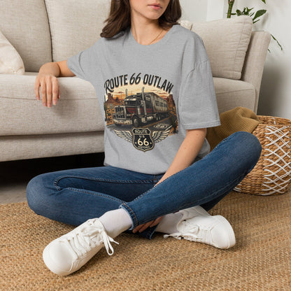 Route 66 Outlaw Trucker T-Shirt — Vintage Road Trip Tee