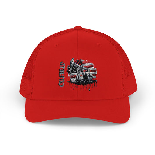 American Flag Firefighter Helmet Snapback Trucker Cap