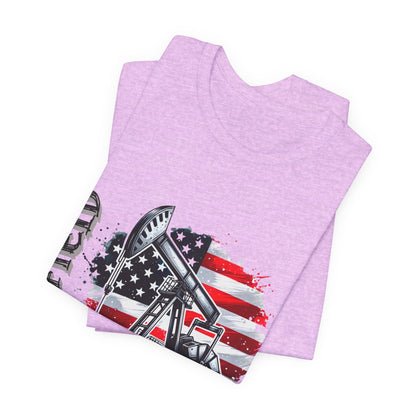 Oilfield USA Flag T-Shirt – American Oil Rig Graphic Tee