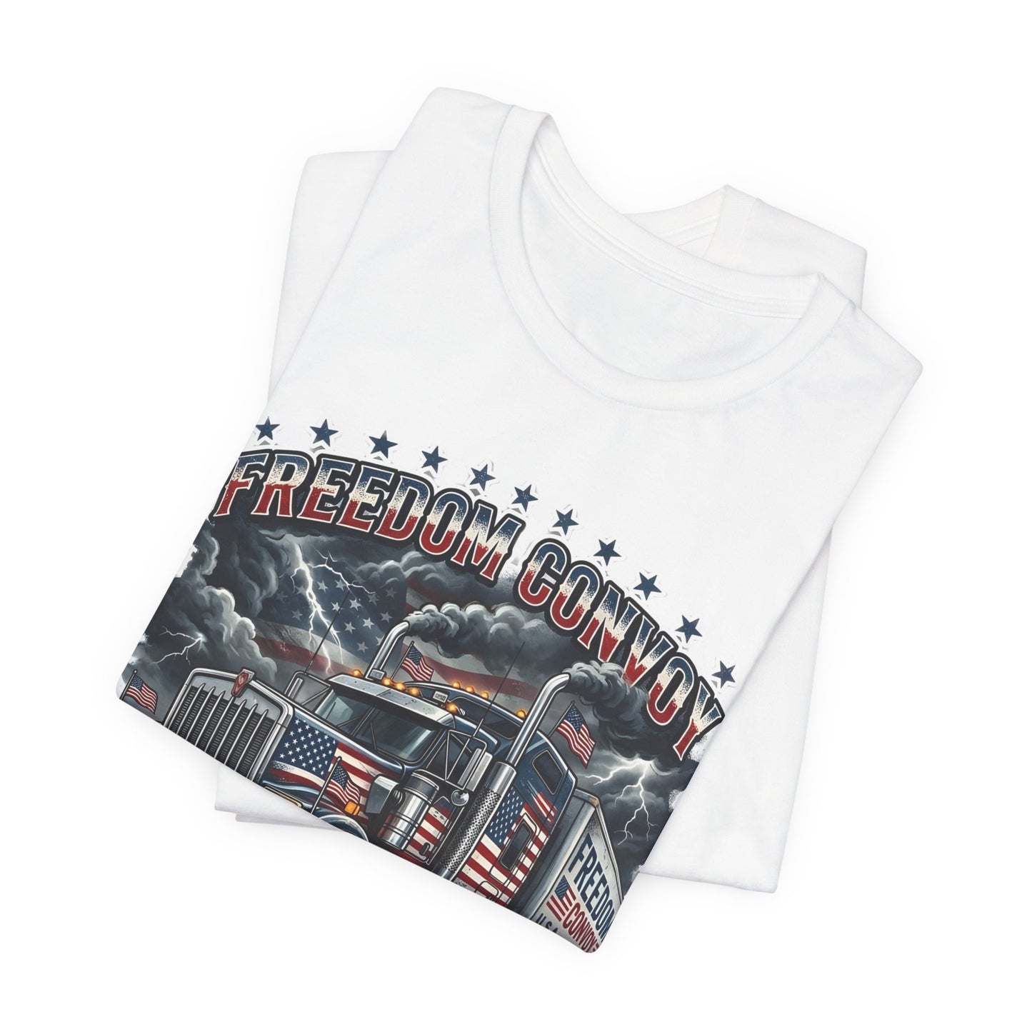 Patriotic Big Rig T-Shirt — "Freedom Convoy: We the People" Graphic Tee
