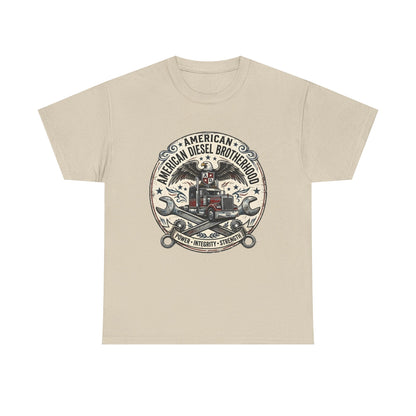 American Diesel Brotherhood T-Shirt — Vintage Trucker Mechanics Tee