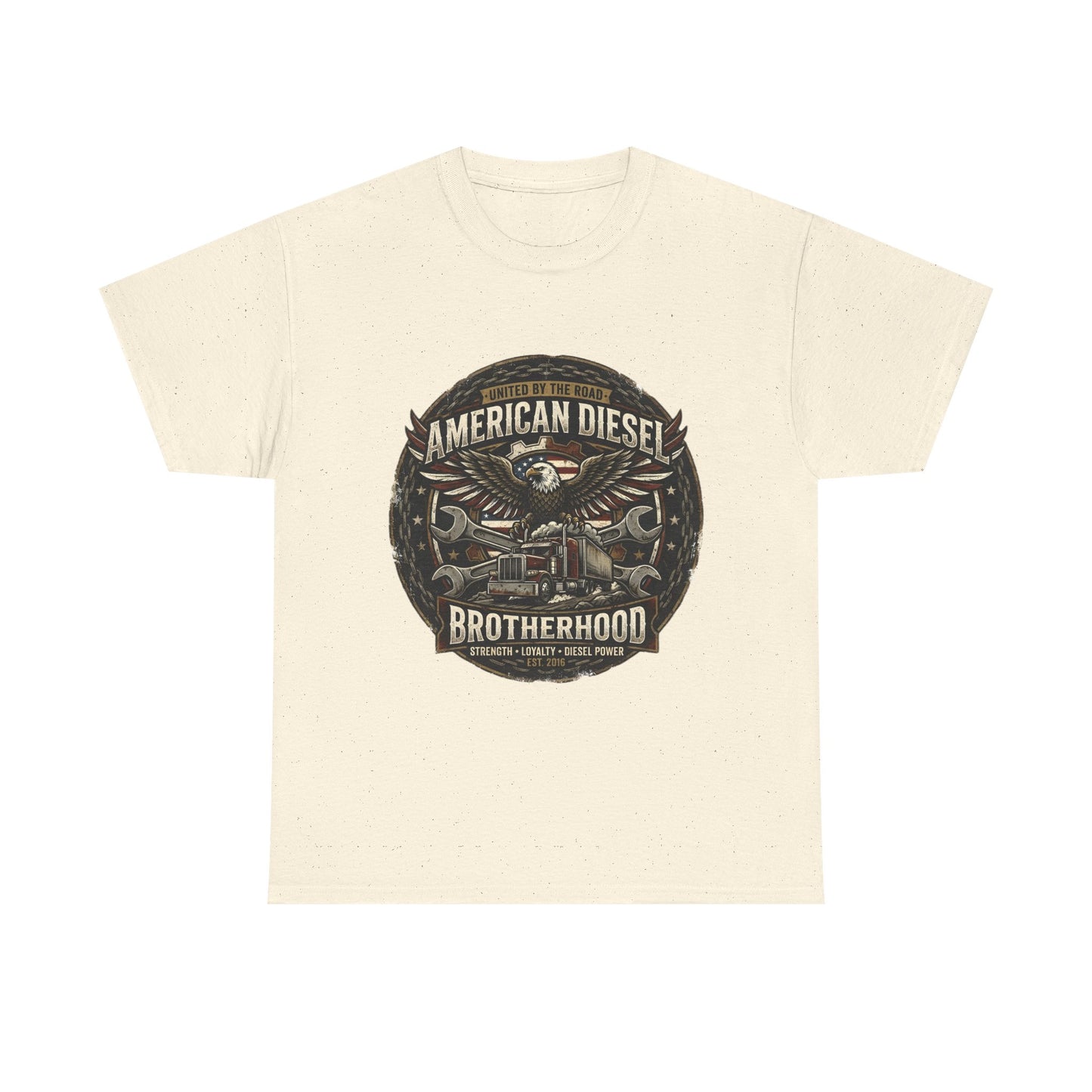 American Diesel Brotherhood T‑Shirt — Vintage Engine Mechanics Tee