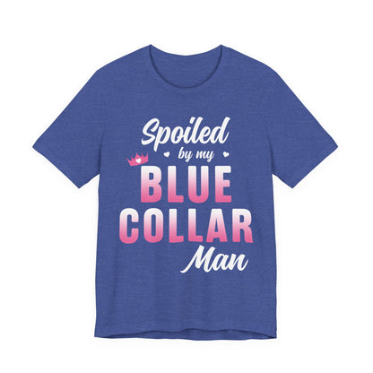 Blue Collar Tee — Pink Gradient Graphic Workwear T-Shirt