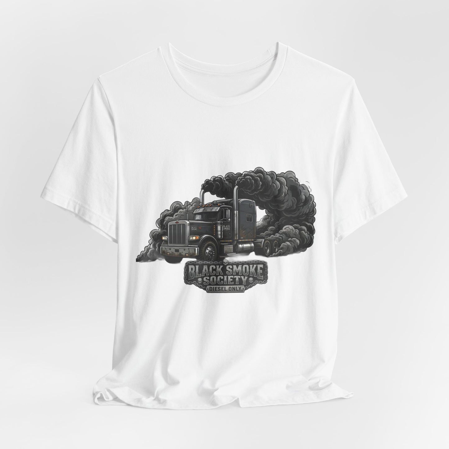 Truckers 'Black Smoke Society' T‑Shirt — Vintage Big Rig Diesel Smoke Graphic Tee