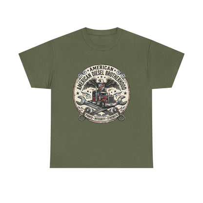 American Diesel Brotherhood T-Shirt — Vintage Trucker Mechanics Tee