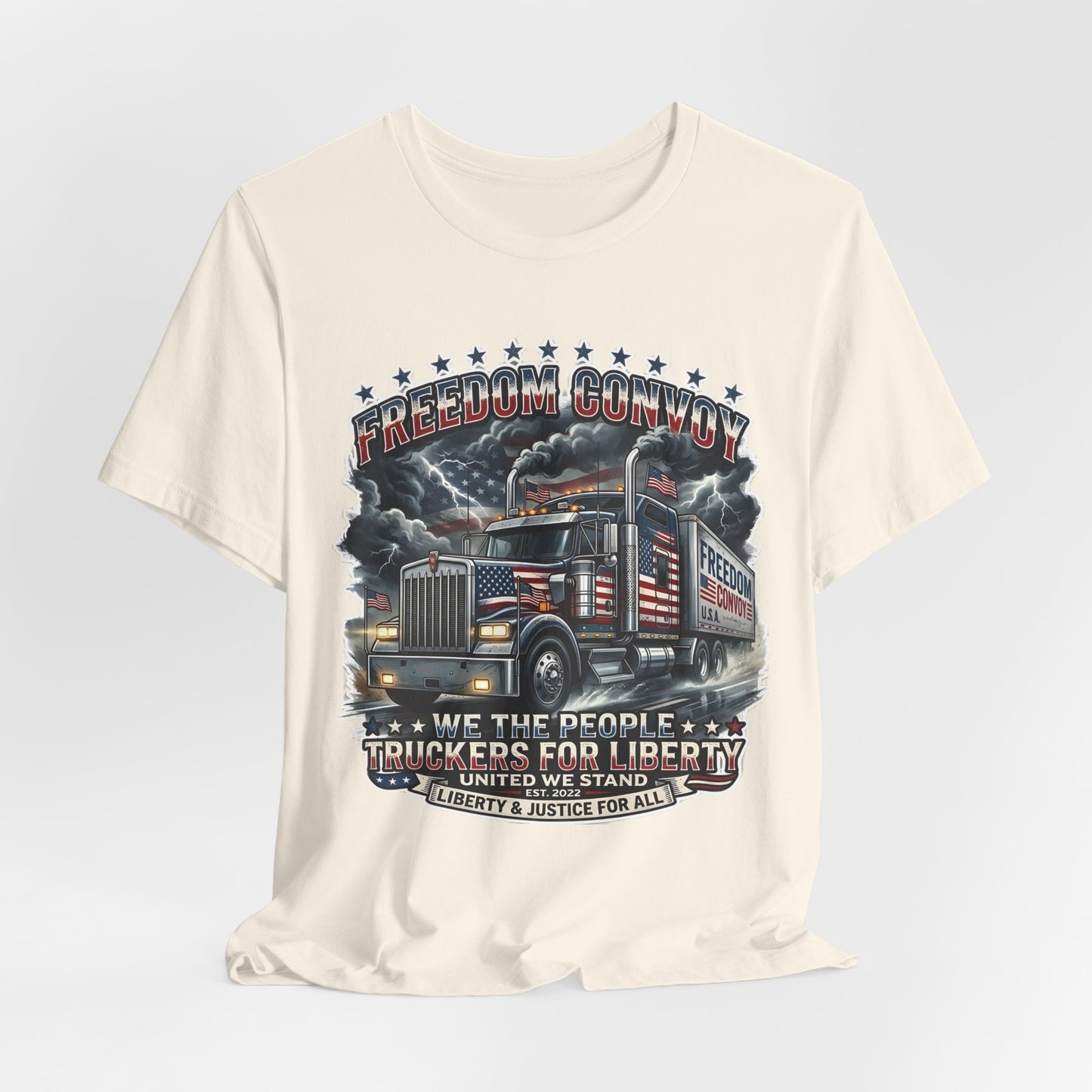 Patriotic Big Rig T-Shirt — "Freedom Convoy: We the People" Graphic Tee