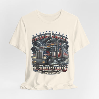 Patriotic Big Rig T-Shirt — "Freedom Convoy: We the People" Graphic Tee