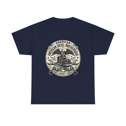American Diesel Brotherhood T-Shirt — Vintage Trucker Mechanics Tee