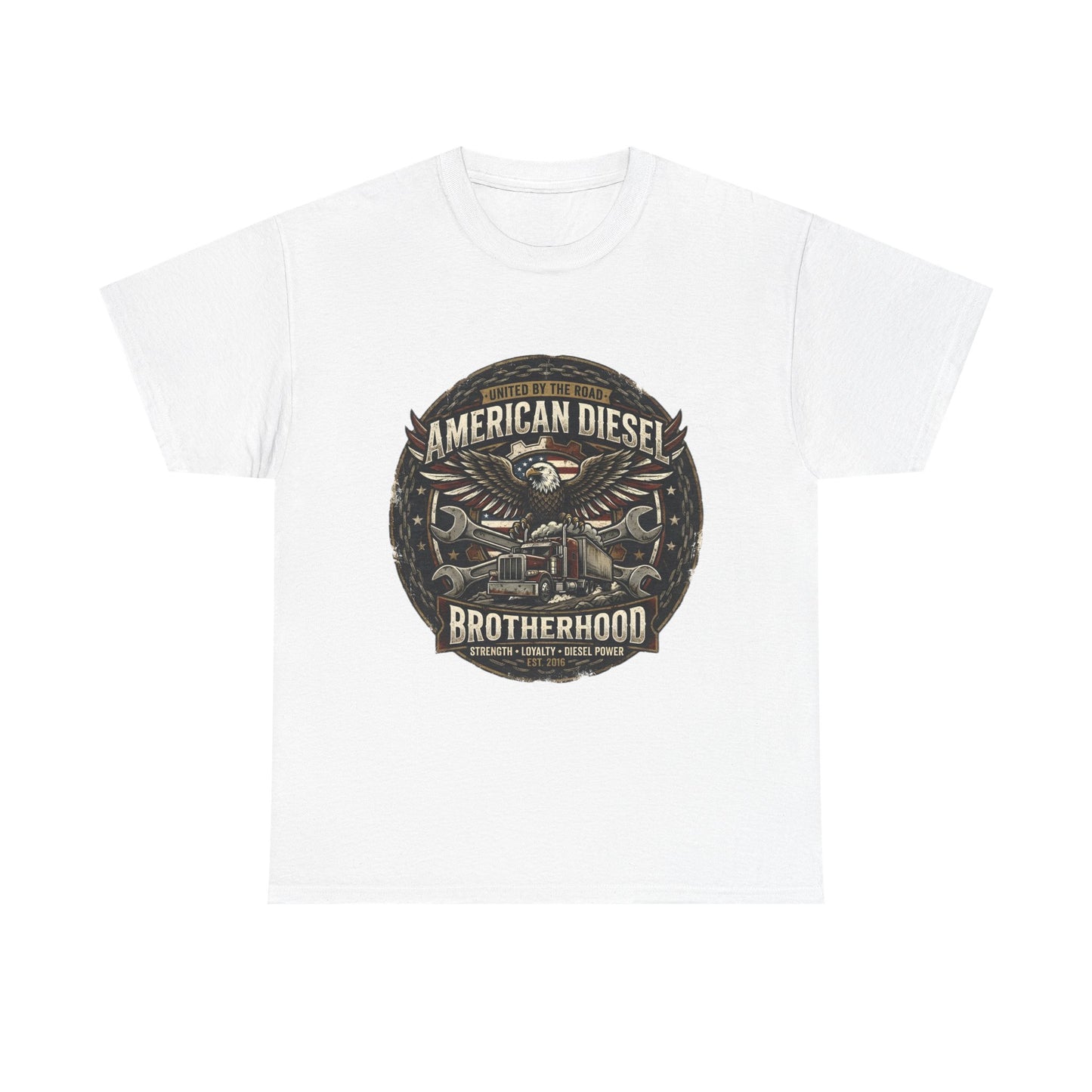 American Diesel Brotherhood T‑Shirt — Vintage Engine Mechanics Tee