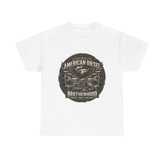 American Diesel Brotherhood T‑Shirt — Vintage Engine Mechanics Tee