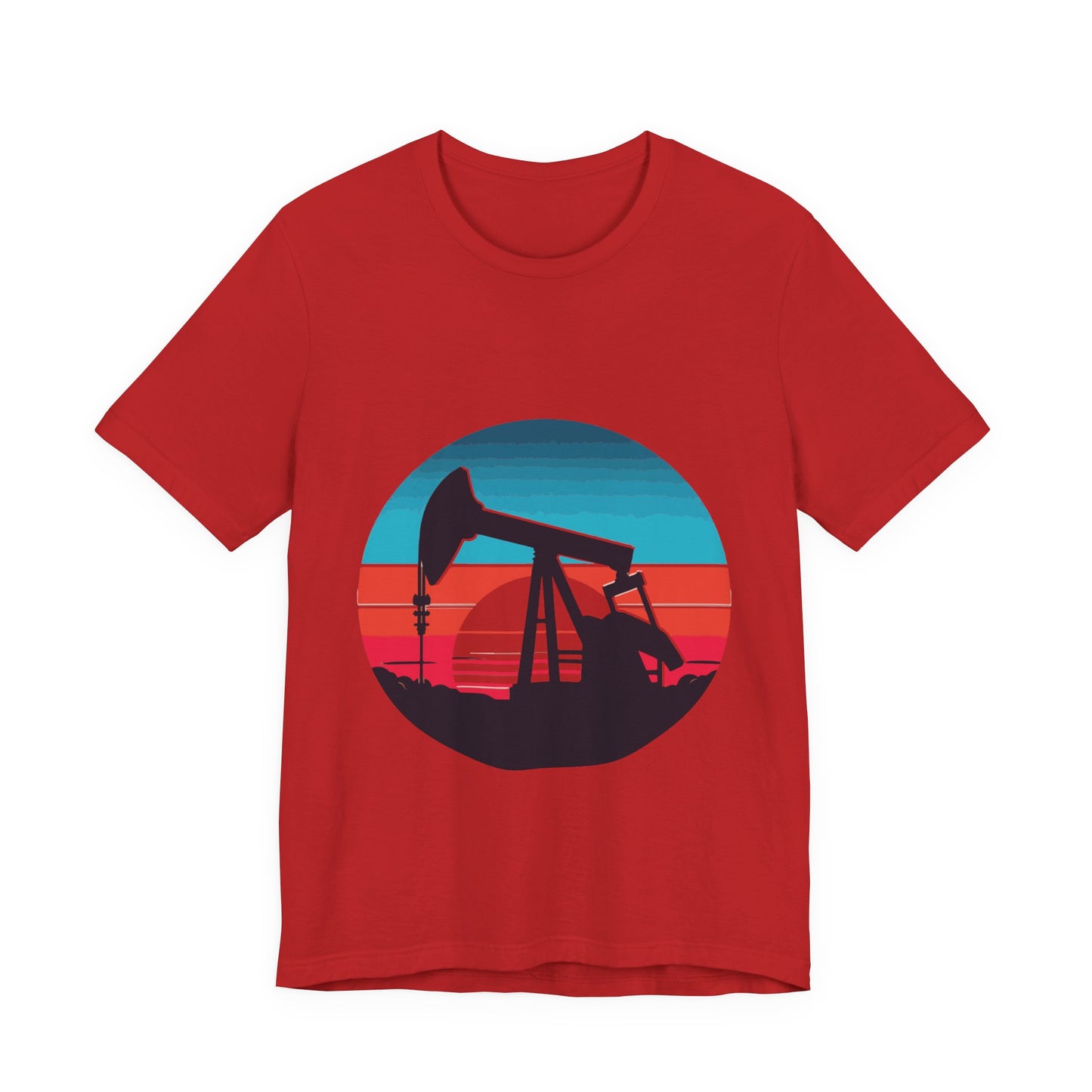 Oilfield Pumpjack Sunset T-Shirt