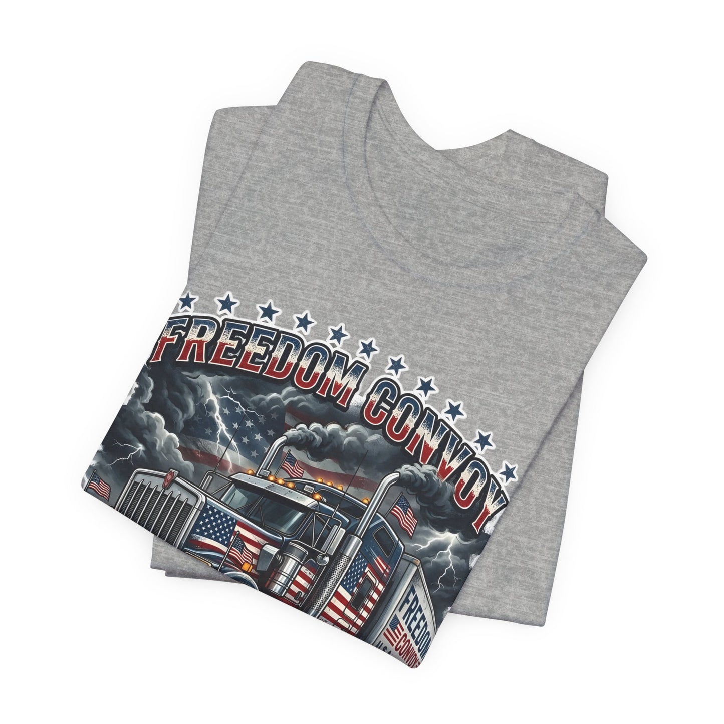 Patriotic Big Rig T-Shirt — "Freedom Convoy: We the People" Graphic Tee