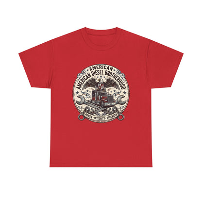 American Diesel Brotherhood T-Shirt — Vintage Trucker Mechanics Tee