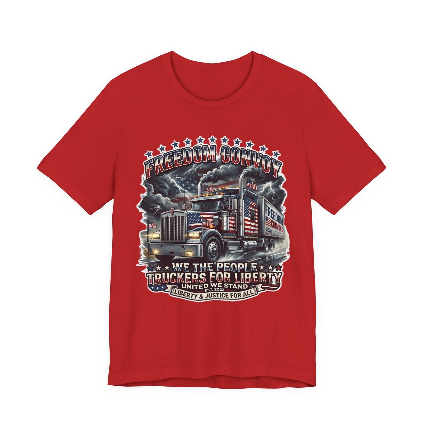 Patriotic Big Rig T-Shirt — "Freedom Convoy: We the People" Graphic Tee