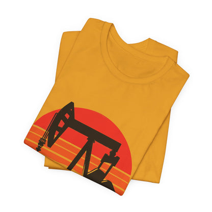 Oilfield Pumpjack Sunset T-Shirt