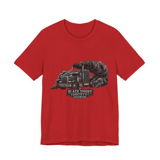 Truckers 'Black Smoke Society' T‑Shirt — Vintage Big Rig Diesel Smoke Graphic Tee