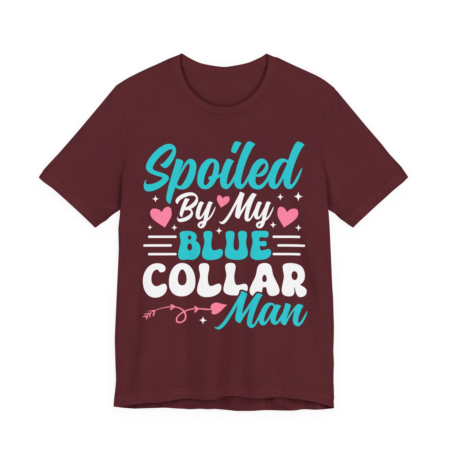 Spoiled Blue Man T-Shirt – Cute Heart Graphic Tee for New Dads & Baby Showers