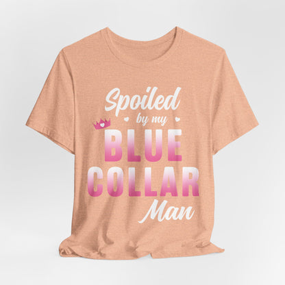 Blue Collar Tee — Pink Gradient Graphic Workwear T-Shirt
