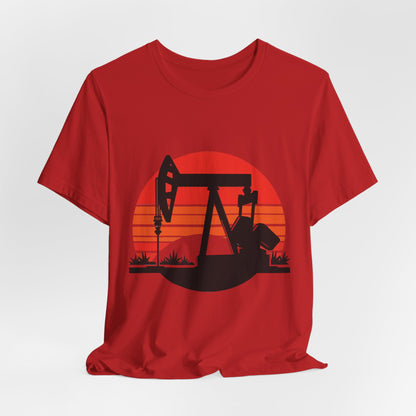 Oilfield Pumpjack Sunset T-Shirt
