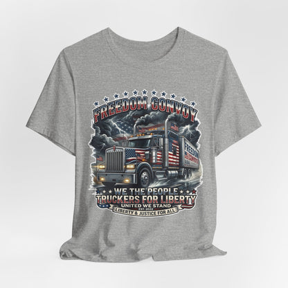 Patriotic Big Rig T-Shirt — "Freedom Convoy: We the People" Graphic Tee