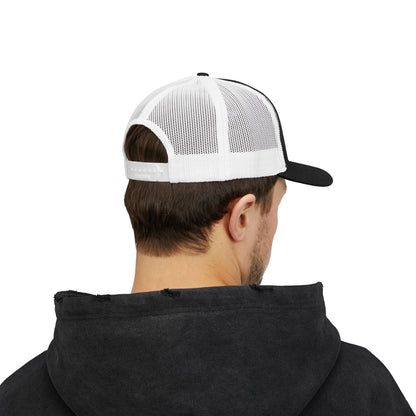 Trucker Cap — 'Drill' American Flag Skull Snapback