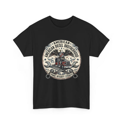 American Diesel Brotherhood T-Shirt — Vintage Trucker Mechanics Tee