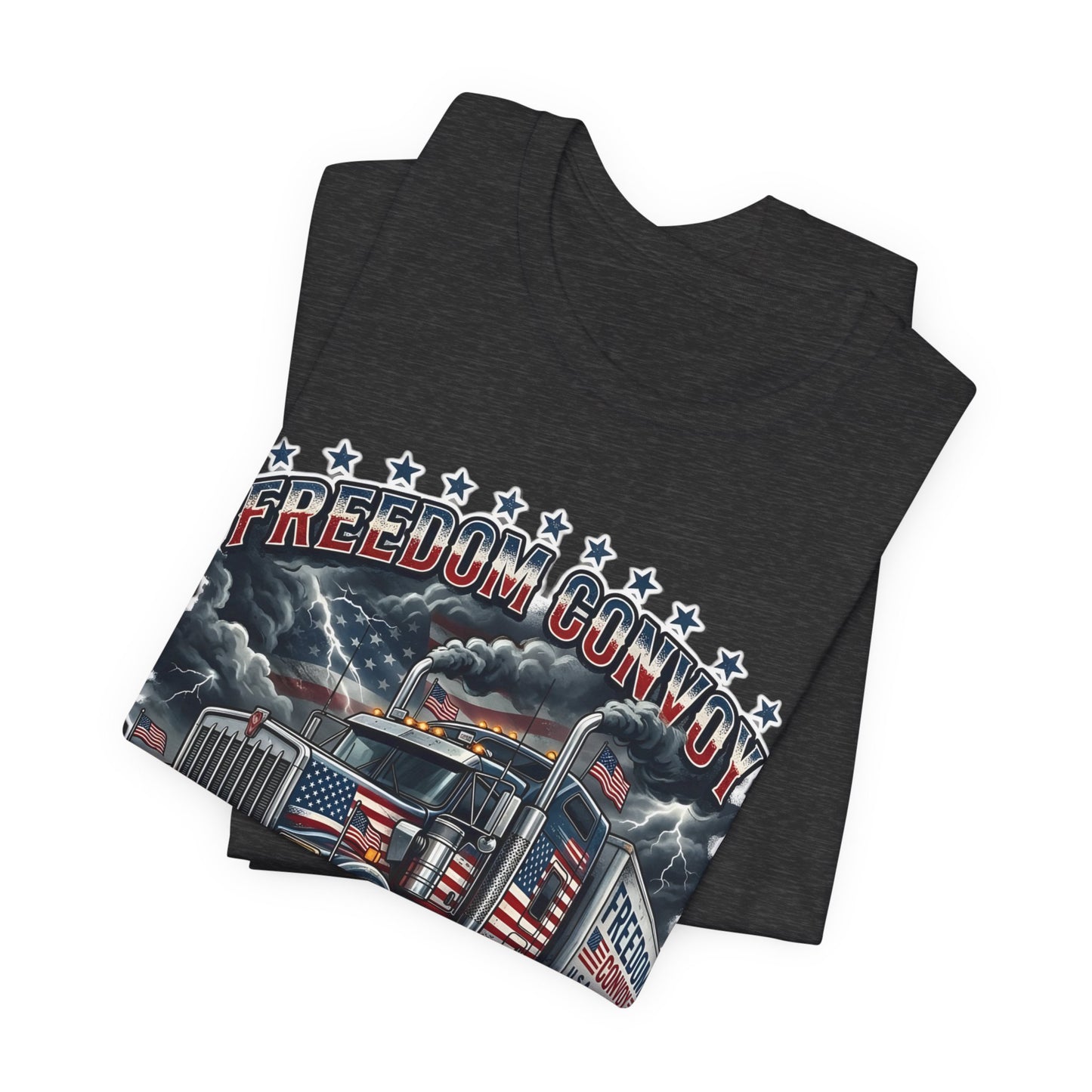 Patriotic Big Rig T-Shirt — "Freedom Convoy: We the People" Graphic Tee