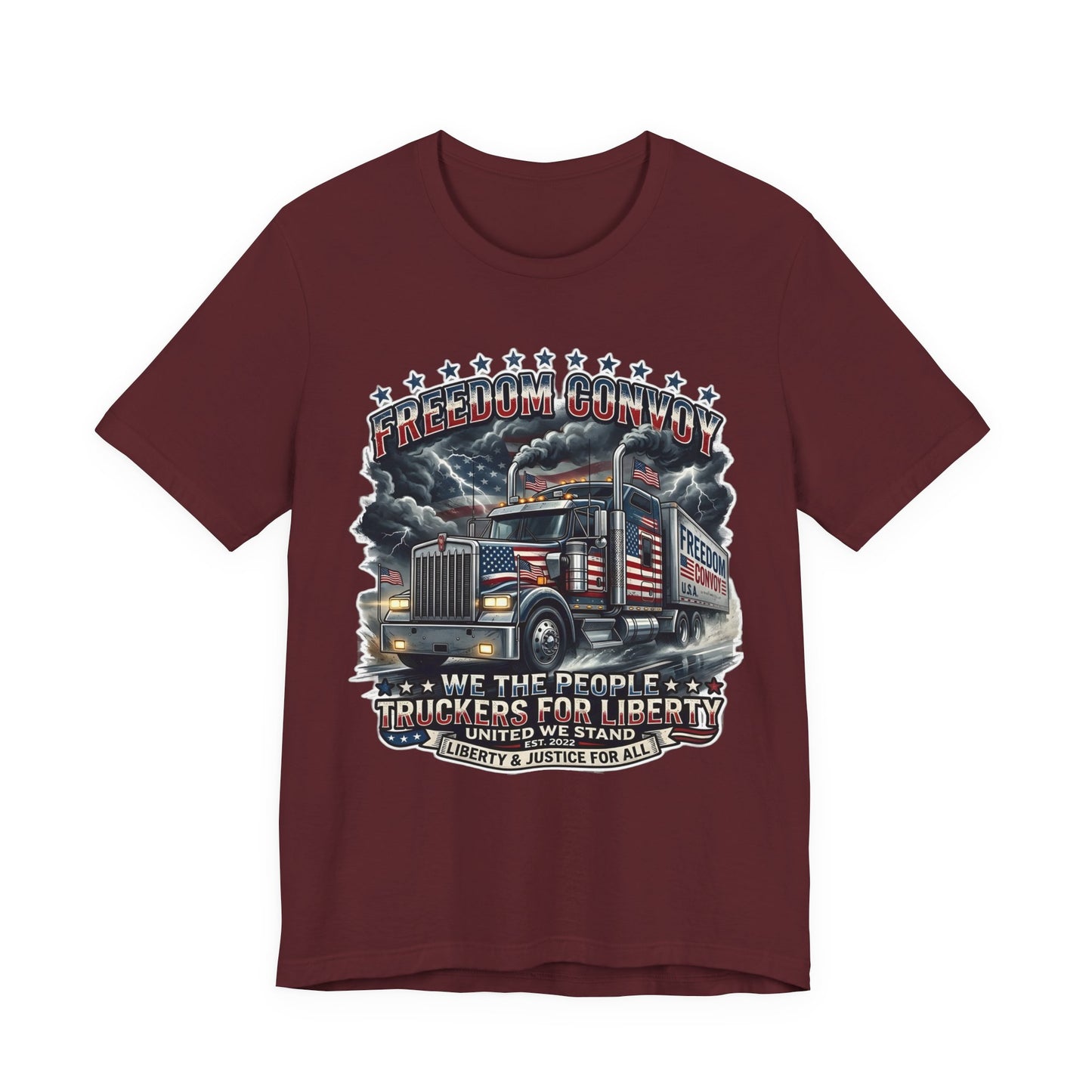 Patriotic Big Rig T-Shirt — "Freedom Convoy: We the People" Graphic Tee